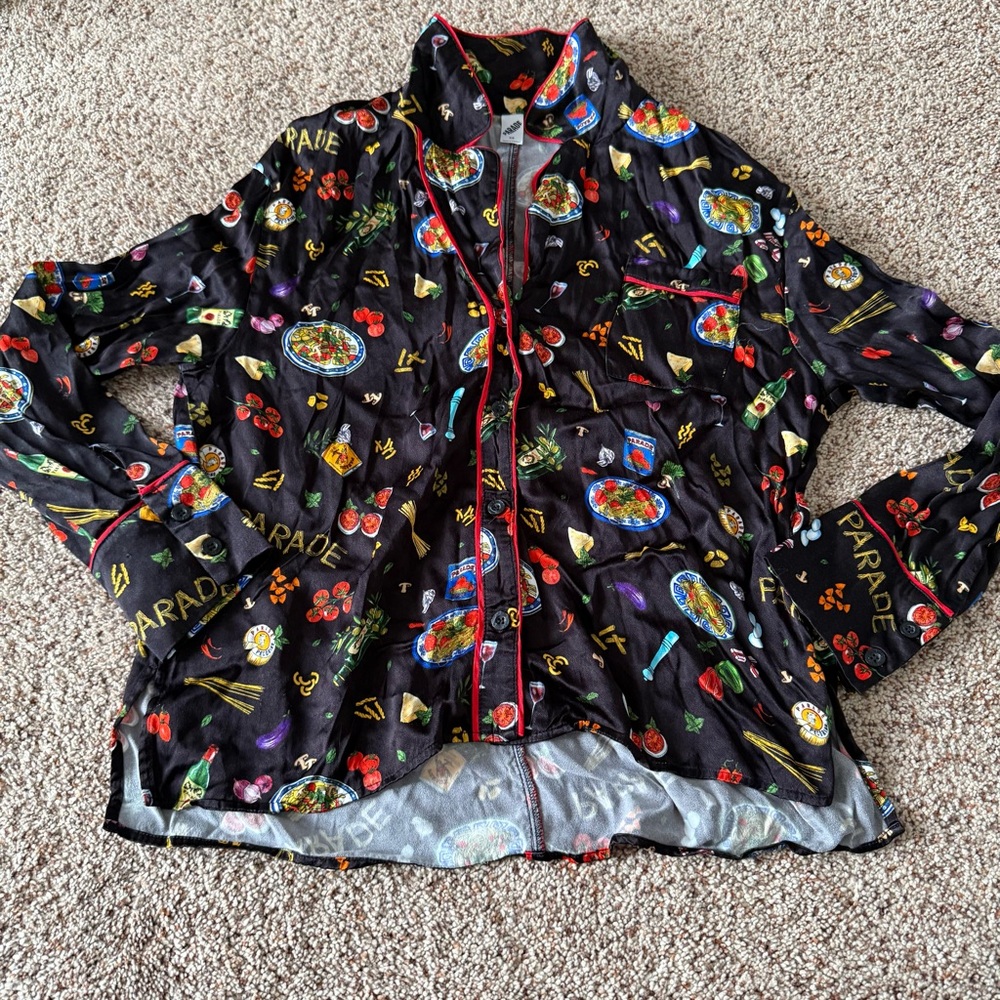 Parade Italian Pasta Print Pajamas - Picture 2 of 9